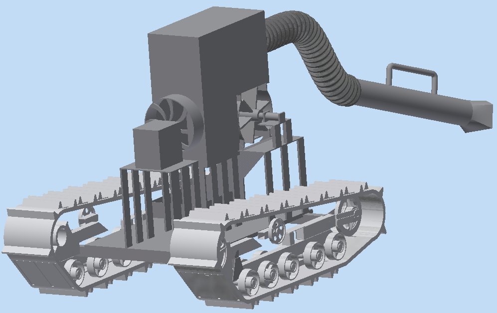 气吸式枣收获履带车3D图纸 STP格式